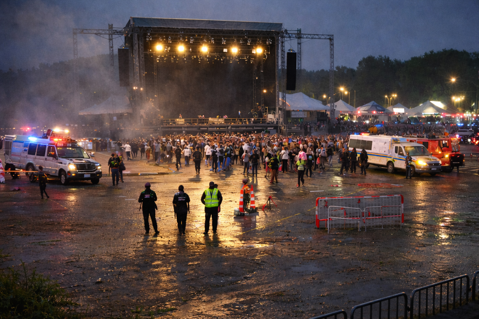 Festival security monitoring scene